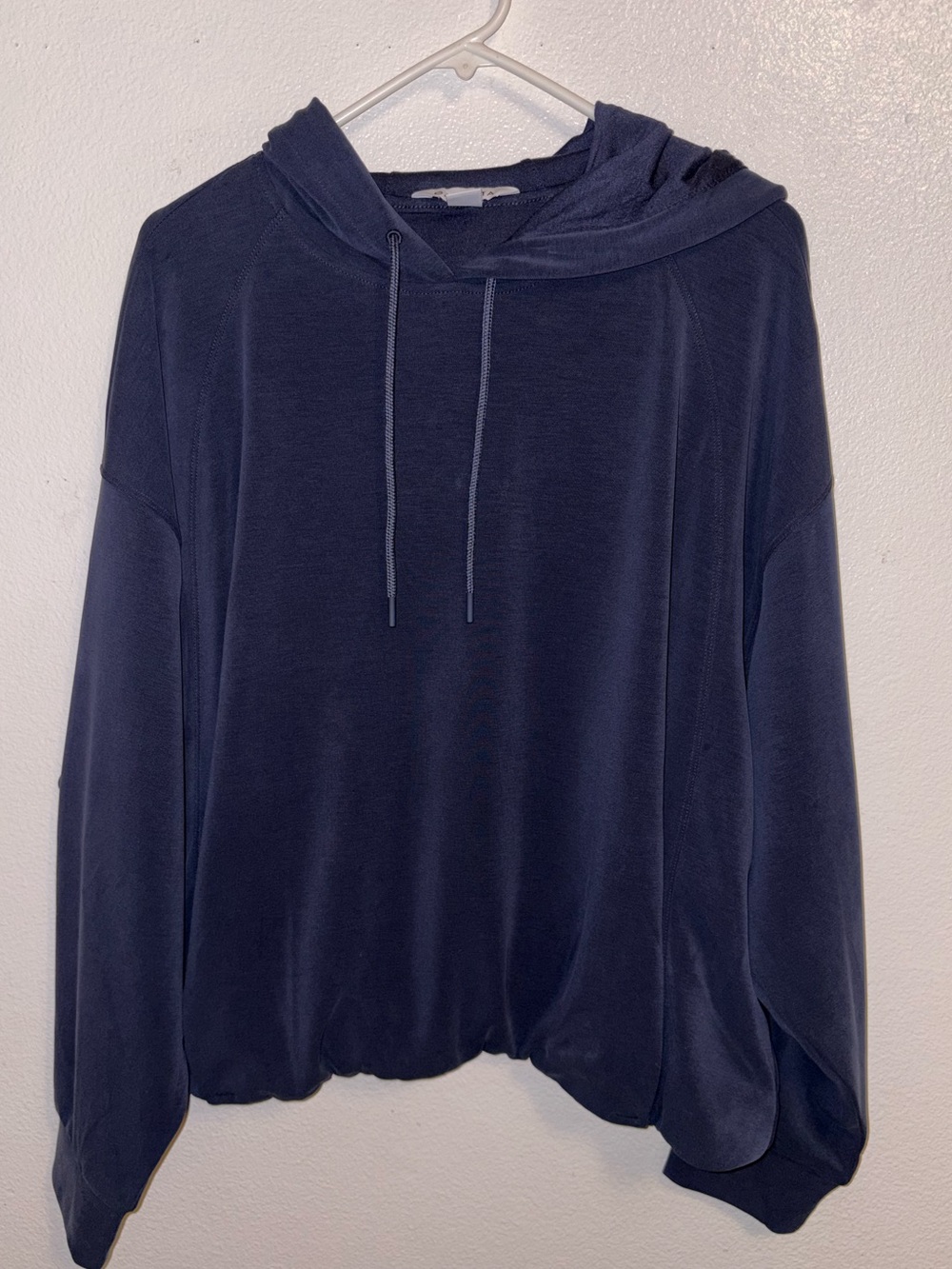 Athleta Blue Bubble Hem Hoodie Size XL